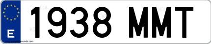 Ejemplo de matrícula española 1938 MMT