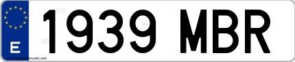 Ejemplo de matrícula española 1939 MBR