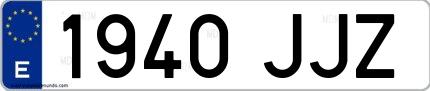 Ejemplo de matrícula española 1940 JJZ