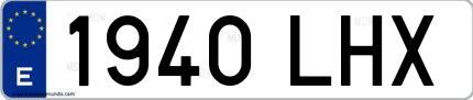 Ejemplo de matrícula española 1940 LHX