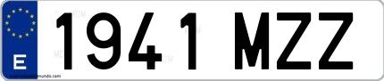 Ejemplo de matrícula española 1941 MZZ