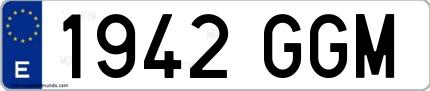 Ejemplo de matrícula española 1942 GGM