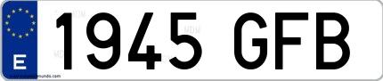 Ejemplo de matrícula española 1945 GFB