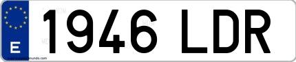 Ejemplo de matrícula española 1946 LDR