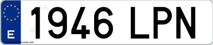Ejemplo de matrícula española 1946 LPN