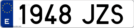 Ejemplo de matrícula de coche ordinaria 1948 JZS