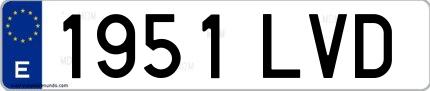 Ejemplo de matrícula española 1951 LVD