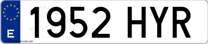 Ejemplo de matrícula española 1952 HYR