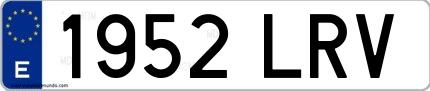 Ejemplo de matrícula española 1952 LRV