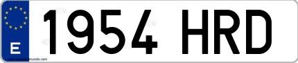 Ejemplo de matrícula española 1954 HRD