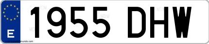 Ejemplo de matrícula española 1955 DHW