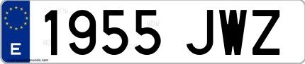 Ejemplo de matrícula española 1955 JWZ