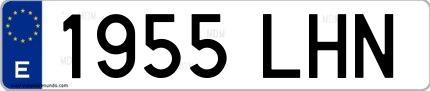 Ejemplo de matrícula española 1955 LHN