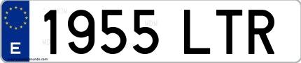 Ejemplo de matrícula española 1955 LTR