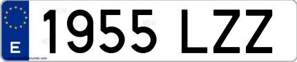 Ejemplo de matrícula española 1955 LZZ