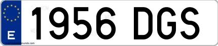 Ejemplo de matrícula española 1956 DGS