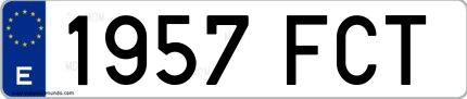 Ejemplo de matrícula española 1957 FCT