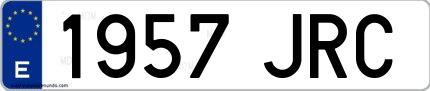 Ejemplo de matrícula española 1957 JRC