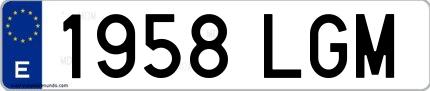 Ejemplo de matrícula española 1958 LGM