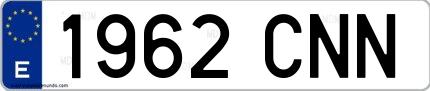 Ejemplo de matrícula española 1962 CNN