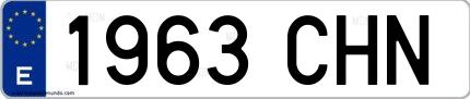 Ejemplo de matrícula española 1963 CHN