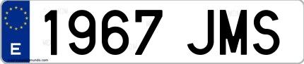 Ejemplo de matrícula española 1967 JMS