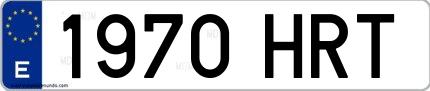 Ejemplo de matrícula española 1970 HRT