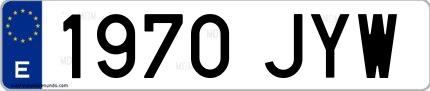 Ejemplo de matrícula española 1970 JYW
