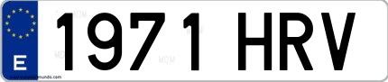 Ejemplo de matrícula española 1971 HRV