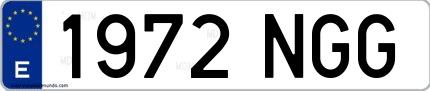 Ejemplo de matrícula española 1972 NGG