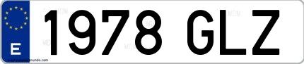 Ejemplo de matrícula española 1978 GLZ