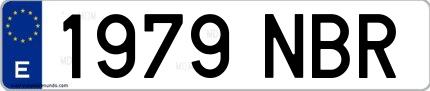 Ejemplo de matrícula española 1979 NBR