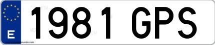 Ejemplo de matrícula española 1981 GPS