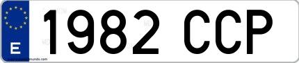 Ejemplo de matrícula española 1982 CCP
