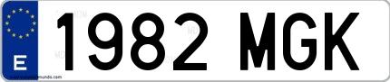 Ejemplo de matrícula española 1982 MGK