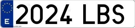 Ejemplo de matrícula española 2024 LBS
