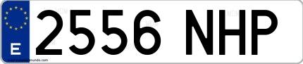 Ejemplo de matrícula española 2556 NHP