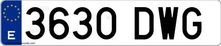 Ejemplo de matrícula española 3630 DWG