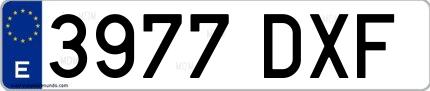 Ejemplo de matrícula española 3977 DXF