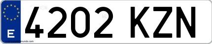 Ejemplo de matrícula española 4202 KZN