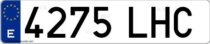 Ejemplo de matrícula española 4275 LHC