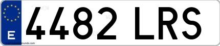 Ejemplo de matrícula española 4482 LRS
