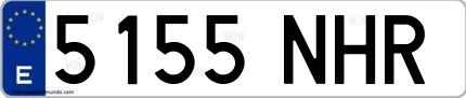 Ejemplo de matrícula española 5155 NHR
