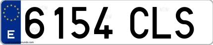 Ejemplo de matrícula española 6154 CLS
