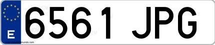 Ejemplo de matrícula española 6561 JPG