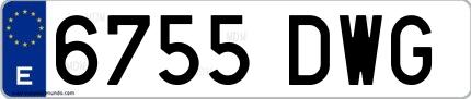 Ejemplo de matrícula española 6755 DWG