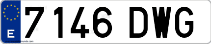 Ejemplo de matrícula de coche ordinaria 7146 DWG