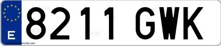 Ejemplo de matrícula española 8211 GWK
