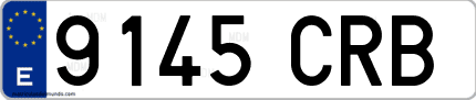 Ejemplo de matrícula de coche ordinaria 9145 CRB