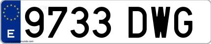 Ejemplo de matrícula española 9733 DWG